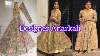 Designer Anarkali Cutting Stitching / Long Frock Design / Anarkali Sewing ideas / Rajveerpunni