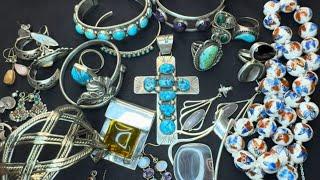 Unbelievable Vintage Sterling Silver Jewelry Finds At The Local Antique Market!