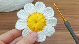 Wow!! Crochet daisy motif online Tutorial #crochet #knitting