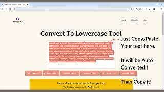 Case Convert lowercase Tool | UPPERCASE to lowercase