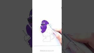  McDonald’s Grimace Shake Art Work in Seconds  #shorts #drawing #RavlykArt