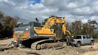 Buying a DEAD 120,000lb MONSTER Excavator and transporting it to the Compound!!