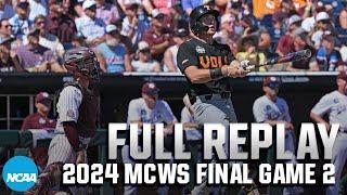 Tennessee vs. Texas A&M: 2024 Men's College World Series Final Game 2 | FULL REPLAY