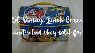 50 Vintage Lunch Boxes from the 1950s 1960s and 1970s and How Much They Sold For - Episode 1