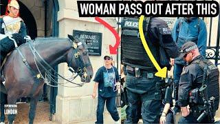 WOMAN PASS OUT WHEN HORSE DID THIS! ️| Horse Guards, Royal guard, Kings Guard, Horse, London, 2024