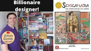 Billionaire designer Sekigahara 2 player board game #unboxing AmassGames  #samurai #japan Shogun GMT