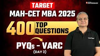 MAH-CET MBA VARC PYQs (Day 3) | MAH-CET MBA Previous Year Questions Solution | MAH-CET 2025 Prep