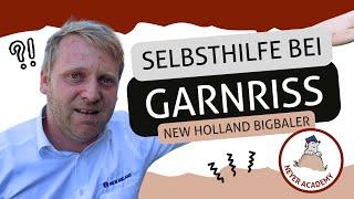 New Holland BigBaler 1270 PLUS Großpackenpresse: Selbsthilfe bei Garnriss mit Neyer Landtechnik