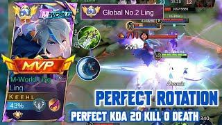 DETIK DETIK MYTHIC GLORY SOLO RANK! LING BEST ROTATION & PERFECT KDA - MOBILE LEGENDS