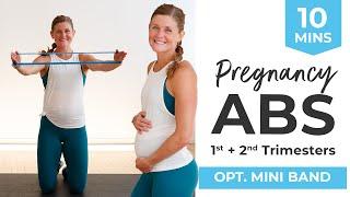 10-Minute Pregnancy Safe Ab Workout (First + Second Trimester)