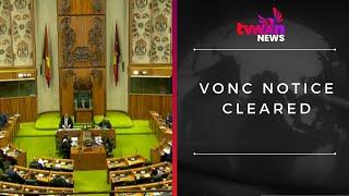 VONC Notice cleared