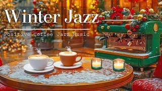 Winter Coffee Shop Ambience with Smooth Jazz Music  Soft Jazz for Stress Relief Listening To It