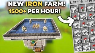 Minecraft New IRON Farm in 1.21 NEW DESIGN Java and Bedrock