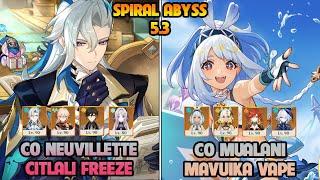 C0 Neuvillette Citlali Freeze - C0 Mualani Mavuika Vape | SPIRAL ABYSS 5.3