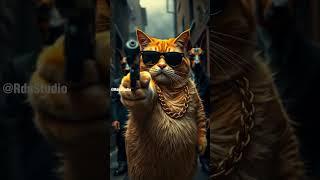 The Final Standoff Gangster Cat vs Cop Cat #rdnstudio #ai  #cat