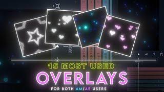 DAY-1/30 | 15 Most Used Overlays Pack | Drive link | For AM/AE Users