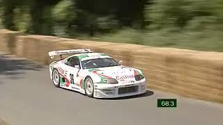 Castrol Toms JGTC Toyota Supra at the Goodwood Festival Of Speed, blasting up the hill!