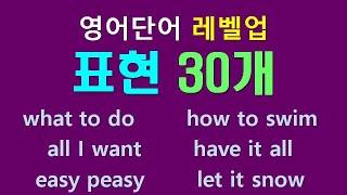 영어단어 레벨업 - 표현 30개