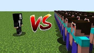 Minecraft Battle: NOOB vs PRO: HACKER VS 10000 NOOBS CHALLENGE / Animation