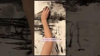 Peaceful Drawing and Painting a Foggy Lake #asmrshorts  #asmrpainting #asmrdrawing