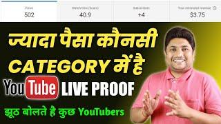 Most Profitable Topics on YouTube | Best Earning Category on YouTube | Actual Reality with Proof