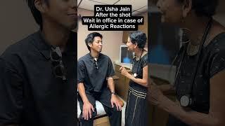 Serious allergic reaction after the shot can happen by Dr. Usha Jain. #drushajain#allergicreactions