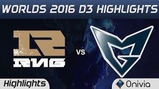 RNG vs SSG Highlights Worlds 2016 D3 Royal Never Give Up vs Samsung Galaxy