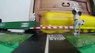 Model train ho scale (to the railroad crossing) all angles