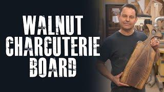 Live Edge Walnut Charcuterie Board // Black Dog Builds