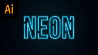 NEON Text Effect Illustrator Tutorial