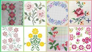 Top 100+ Amazing and Elegant Floral Cross stitch patterns || Charsuti Kerhai Ideas For Everything||