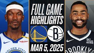 WARRIORS vs NETS FULL GAME HIGHLIGHTS MARCH 5, 2025 NBA FULL GAME HIGHLIGHTS TODAY 2K25