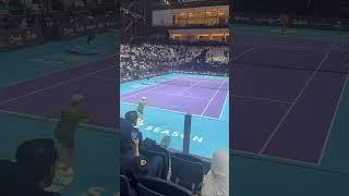 Jannik Sinner vs Carlos Alcaraz Epic Point Six Kings Slam 2024 Tennis #shorts #tennis #sinner