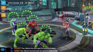 war attack gamma vs new warriors marvel strike force