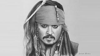 Drawing Captain Jack Sparrow | Pencil Drawing Time-lapse