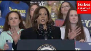 WATCH: Kamala Harris Interrupted By Hecklers During Rally In North Carolina— Then She Responds