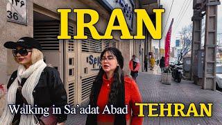 IRAN  Walking in Sa'adat Abad neighrbood in TEHRAN |  پیاده‌روی در تهران