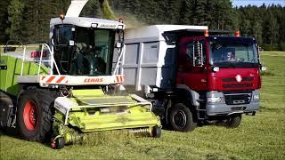 Senáže 2018 druhá seč Tatra traktor, Claas, Case,Krone Swadro