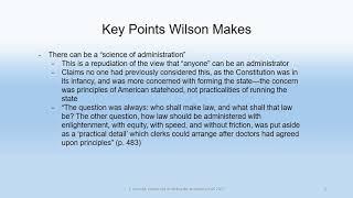 PA 8050 Week 3 Overview Wilson and Goodnow