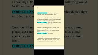 TEXAS ADJUSTER EXAM  ACTUAL EXAM QUESTIONS