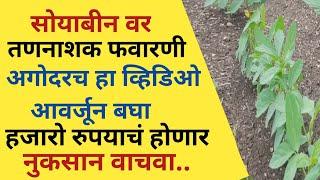 सोयाबीन तणनाशक फवारणी अगोदरच व्हिडिओ पहा हजारो रुपयाचं नुकसान वाचवा l सोयाबीन तणनाशक फवारणी