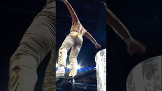 Andrade with a Moonsault over the ring post to the floor!!!