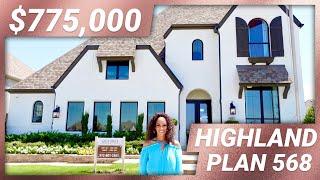 Highland Homes Model Home Tour in Prosper Texas | Star Trail | Plan 568 | 3711 SF | 5 Bedrooms