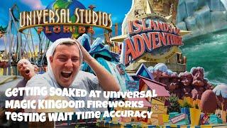 FLORIDA VLOG: Disney’s Magic Kingdom & Fireworks, Universal WATER RIDES & Testing Wait time accuracy