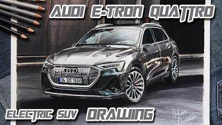 Audi E-Tron Quattro Drawing - Electric Car Drawing