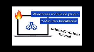 mobile.de Wordpress Plugin Installation in 1 Minute #wehiko