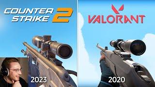 ohnepixel reacts to CS 2 vs Valorant Physics & Details Comparison