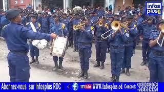 KINSHASA : PARADE DE LA POLICE NATIONALE CONGOLAISE DISTRICT DE MONT AMBA