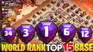 TOP 15 WORLD RANK TOP PLAYER LEGEND BASE LINK| ANTI 2 STAR BASE LINK TH16|TOWN HALL16 WAR BASE