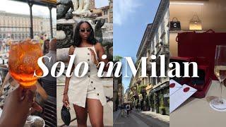 SOLO TRIP TO MILAN ITALY 2024| luxury shopping, viral spa, new friends, city tour| THE DESSY RAY WAY